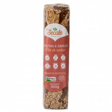 Pão de Centeio Frutas e Grãos Secale 300g