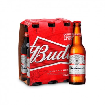 Cerveja Budweiser de 6 com 343ml