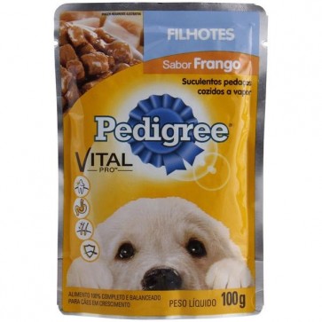 Sachê Pedigree Para Cão Filhote Sabor Frango Ao Molho 100g