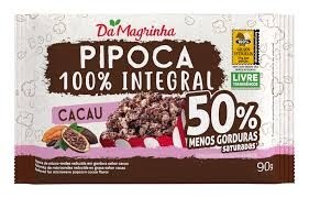 Pipoca de Microondas Da Magrinha Cacau 100% Integral 90G