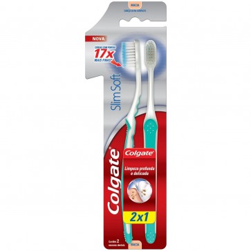 Escova Dental Slim Soft Colgate 2X1