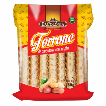 Torrone de Amendoim com Waffer Da Colônia 150g 