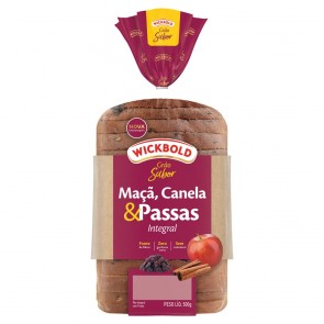 Pão Maçã/Canela/Passas Integral Wickbold 450g