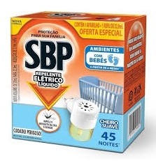 Refil SBP 45 Noite Cheiro Suave  c/2 32,9ml (ambientes c/bebês )