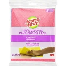 Pano Esponja Scotch Brite Enxuga facil C/2 unid
