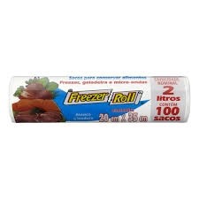 Sacos para Conservar Alimentos Dover Roll 20x35 2L c/ 100un
