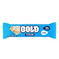 Barra Proteína Bold Thin Cookies e Cream 40g