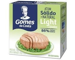 Atum Solido Ao Natural  Ligth em Sódio Gomes da Costa 120g