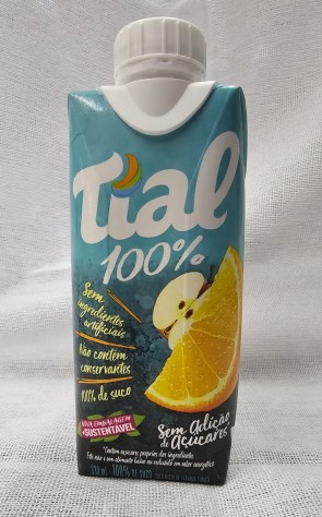 Suco Tial Laranja/maça 100% Polpa e Suco - S/açucar 330ml 