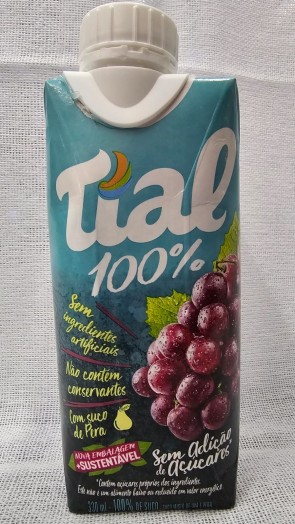 Suco Tial Uva/ Pera 100% Polpa e Suco - S/açucar 330ml 
