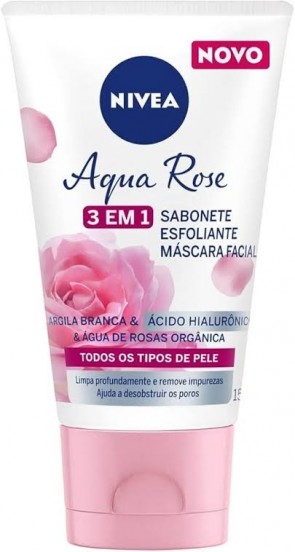 Esfoliante Nivea Facial 3em1 Aqua Rose 150ml