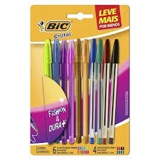 Kit Canetas Esferográfica  Bic c/ 10 unidades 
