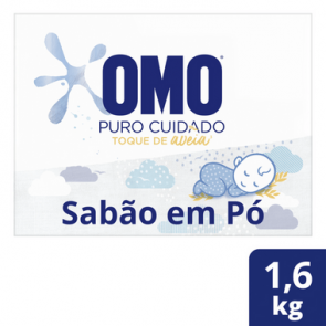 Lava Roupas em Pó Puro Cuidado Omo 1.6kg 