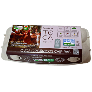 Ovos Caipira Orgânico Fazenda da Toca c/10un 