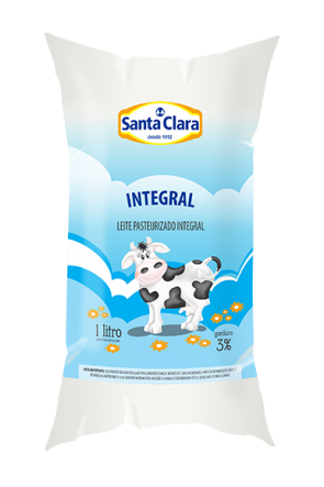 Leite Pasteurizado 3% Gordura Integral Sta. Clara 1l (saquinho)