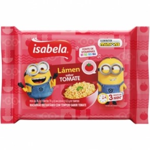 Macarrão Instantâneo Isabela Minion Tomate 74,3g