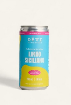 Bebida Gaseificado Limão Siciliano S/ Açúcar DEVI 269ML
