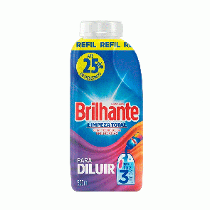 Lava Roupa Concentrado Brilhante p/Diluir Refil 500ml