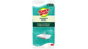 Conjunto com 3 Esponjas Multiúso Banheiro Não Risca Scotch-Brite