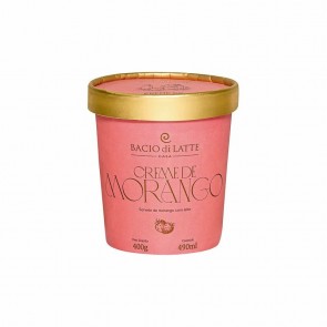 Sorvete de creme de morango bacio di latte 490ml