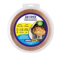 Forma para Air Fryer 19,5cm embalagem com 25un