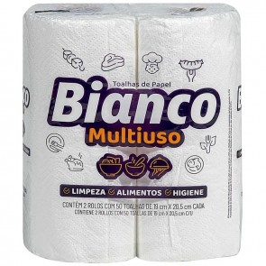 Papel  Toalha Bianco 19x20 c/2 unidades