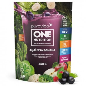 Suplemento Puravida One Veg Açaí 450g