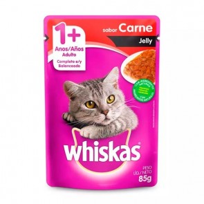 Alimento Para Gatos Whiskas Sachê Sabor Carne 1+ anos 85g