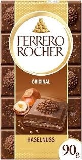 Chocolate Ferrero Rocher 90g Barra ao leite 