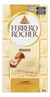Chocolate Ferrero Rocher 90g Barra Branco