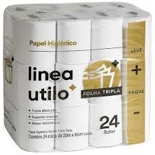 Papel higienico Folha Tripla C/24 Linea Utilo 