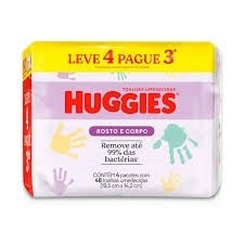 Toalhas Umedecidas Huggies Rosto e corpo C/192