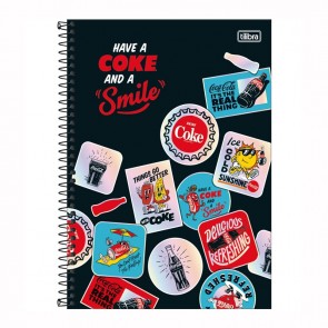 Caderno 10 matérias 160 folhas Coca-cola Connect Tilibra (imagem ilustrativa - variadas)