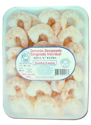 Camarão Descascado Congelado Rosa C Extra Santa Luzia 500g