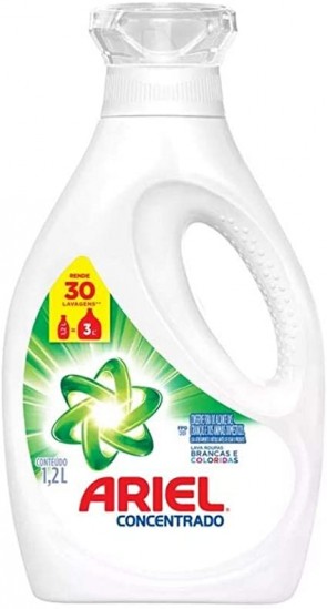  Lava Roupas Líquido Ariel Concentrado Expert 1,2L