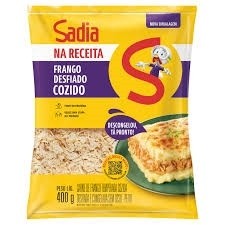 Peito de Frango Desfiado Sadia Temperado e Congelado 400g 