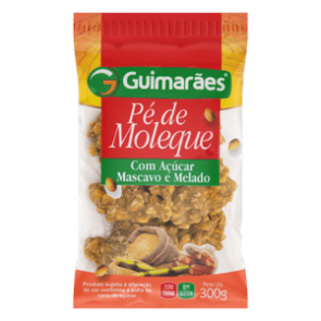 Pé de Moleque com Açucar Mascavo e Melado Guimarães 300g