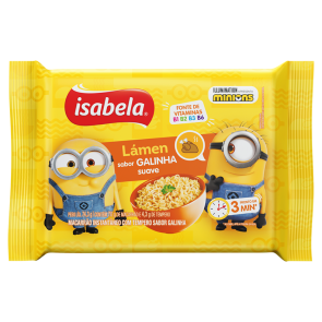 Macarrão Instantâneo Isabela Minion Galinha Suave 74,3g