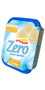 Sorvete Zero Gorduras Creme Sorvelândia 1L