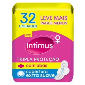 Absorvente Intimus Tripla Proteção/ Cobertura Seca C/Abas C/32