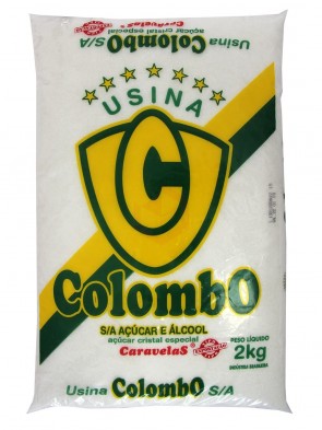 Açúcar Cristal Colombo 2kg