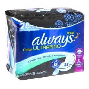 Absorvente Noturno Ultrafino Com Abas Always c/8