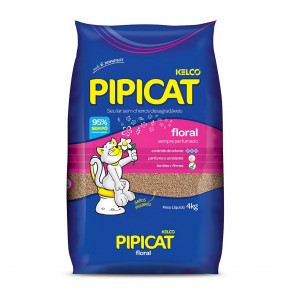 Areia Higiênica Para Gatos Perfumada Pipicat Kelco 4kg