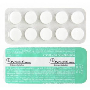 Aspirina Avulso 500mg 10unid.