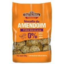 Biscoito de Amendoim Açucar Mascavo sem Glúten Da Colônia 200g