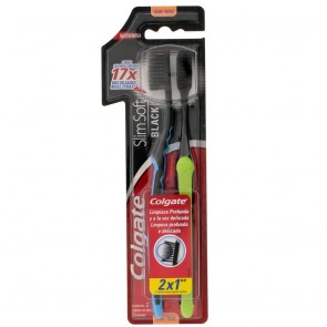 Escova Dental Slim Soft Black Colgate 2x1