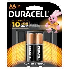 Pilha Alcalina Pequena Duracell AA c/2