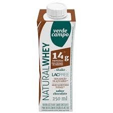 Whey Shake Natural Sabor Chocolate Verde Campo 250ml