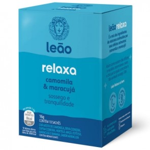 Chá Leão Relaxa Camomila e Maracujá 10 saches 16g
