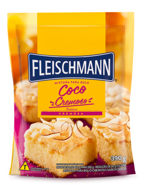 Mistura de bolo Coco Fleischmann 390g
